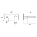 Beliebte Conceal Tapware Knopf -Einzelchrom in der Wand Installation Messing Wassertaps Badezimmer Wasserhahn weit verbreiteter Beckenarmatur